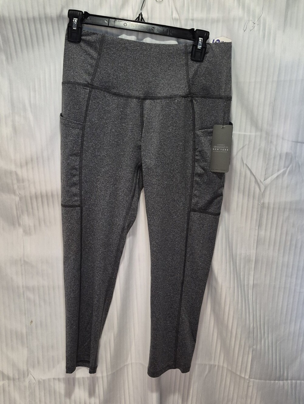 Laundry By Shelli Segal Gray High-Rise Pocket Leggings Size Medium
